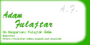 adam fulajtar business card