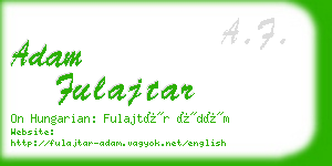 adam fulajtar business card